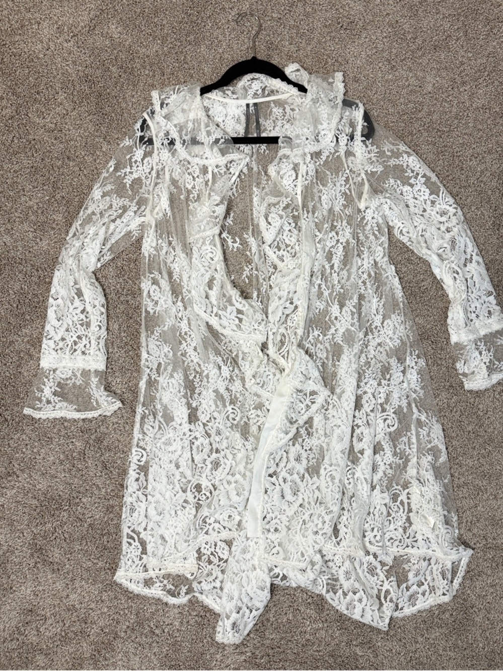 Anthropologie Lace Bridal Robe